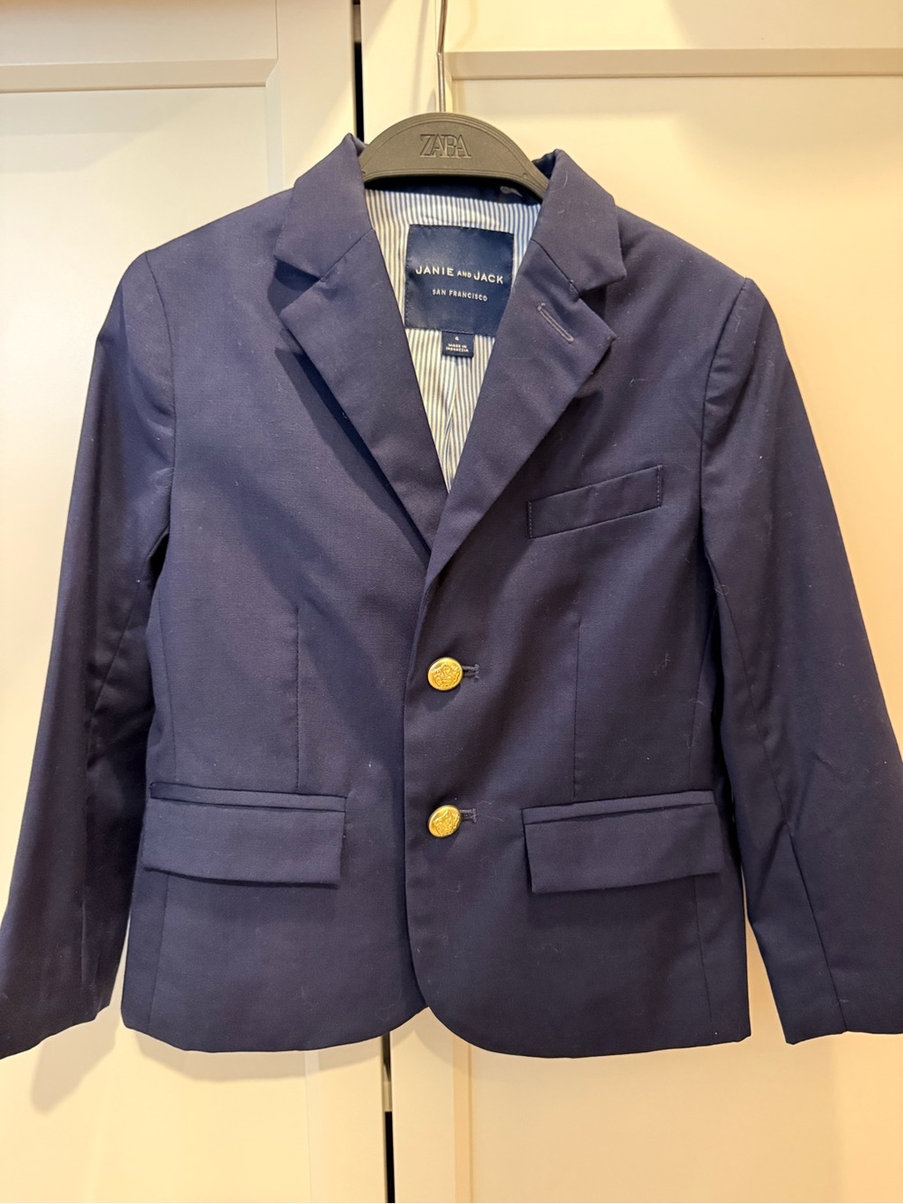 Janie and Jack Navy Blazer with Gold Buttons